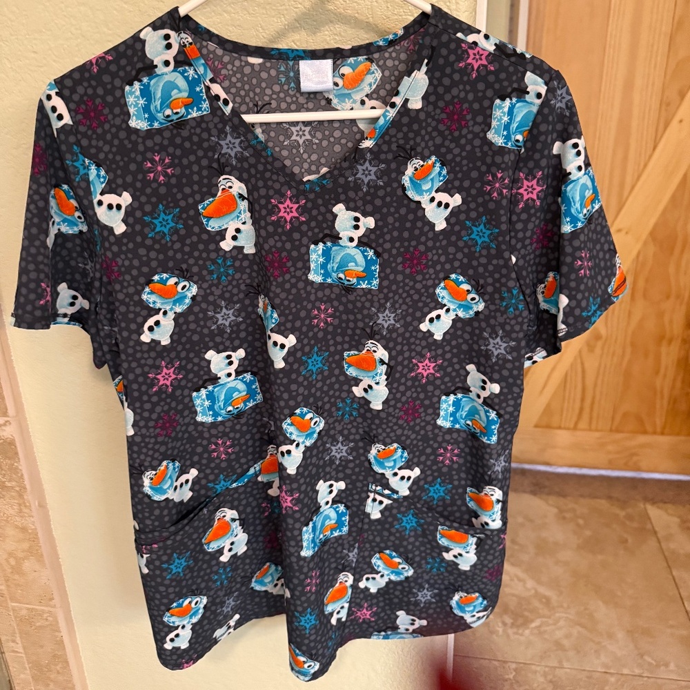 Holiday scrub tops